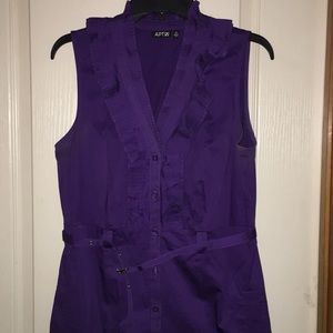 Sleeveless Purple Dress